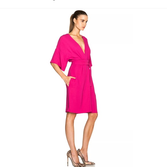 Issa Geri Stretch Crepe Wrap Effect Sz 8 - Picture 5 of 10